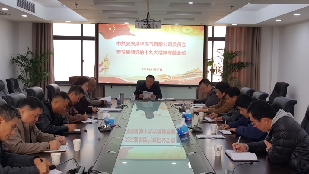 安庆港华燃气公司召开学习宣传贯彻党的十九大精神大会